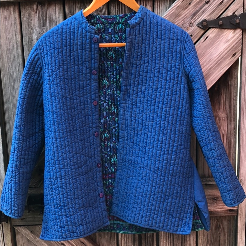 Ladies LA CERA Coat Quilted Bright Royal Colors  S - Picture 5 of 8